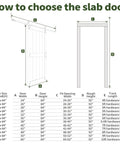 How to choose the slab door sizes and specifications for White Interior Sliding Barn Door 38 By 84 Inches With Heavy Duty Track.