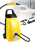 Heavy Duty Steam Cleaner High Pressure Handheld System For Multi Surface Cleaning Heats Up To 230 Degrees Fahrenheit features a yellow portable design.