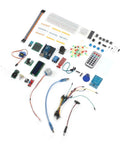 Electronic Components Starter Kit With Basic Repair Tools And Stepper Motor Servo For R3 Projects Packed With Wireless Communication Modules And Identity Authentication Features For Quick Hands On Learning; Arduino-style parts laid out