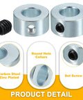 Four Pack 5/16 Bore Shaft Collars With 5/8 Outer Diameter And 5/16 Thick Carbon Steel Zinc Plated Includes M4 Set Screws And Wrench Industrial Grade Precision Fit Secure Shaft Clamp For Machine Tools Landing Gear Stopper Wheel Collar, carbon steel zinc plated