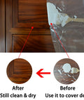 Before and after using Heavy Duty Disposable Painter Drop Cloths 9x12 Feet Waterproof Clear Plastic Tarp for protection.