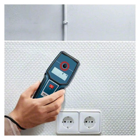 Heavy Duty Digital Stud Finder Wall Scanner With Killer Precision Detection For Wood Copper Pipes Metal And PVC Cavity Scan featuring a hand using the device on a wall surface.