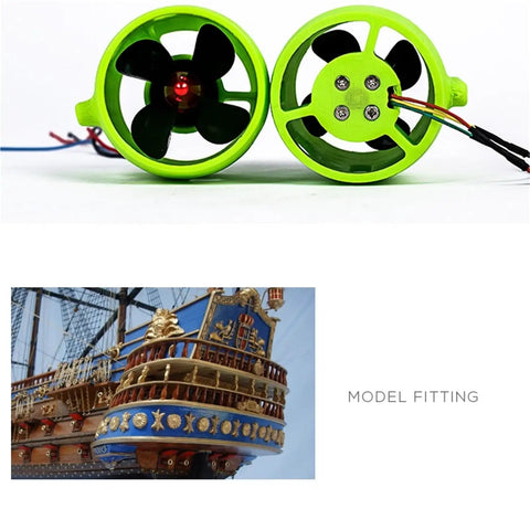 Beefed Up Underwater Jet Thruster For DIY RC Boats And Submarines, 12V To 24V 20A Power, 4 Blade Prop, CW CCW Rotation, near model ship frame
