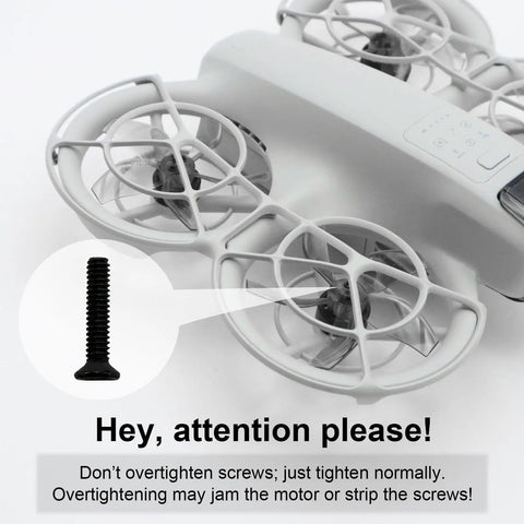 Colorful Drone Propellers For Neo 2 Quiet Low Noise Paddle Style Replacement Set In Crystal Gray Finish with screw emphasis.