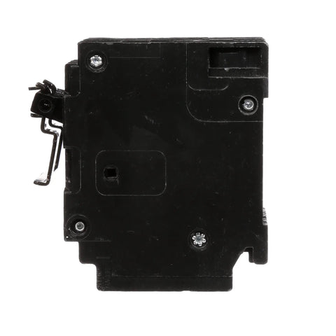 Two 15 Amp Double Pole Quadplex Half Inch Plug In Circuit Breaker, Space Saving Design, UL Listed, Easy Swap For Compatible Load Centers And Meter Combos That Fit Most Panels, black
