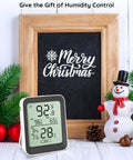 Indoor Hygrometer And Thermometer With Bluetooth App Control, Real Time Temperature And Humidity Readouts, Remote Monitoring And Graphs, Easy Setup, Totally Great For Home, Greenhouse, And Office, front view