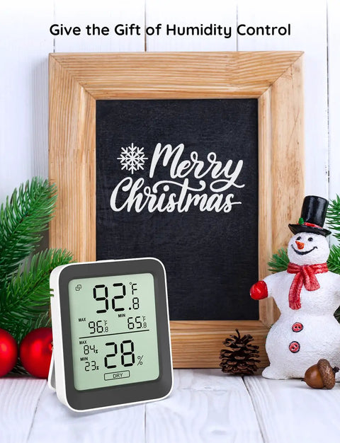 Indoor Hygrometer And Thermometer With Bluetooth App Control, Real Time Temperature And Humidity Readouts, Remote Monitoring And Graphs, Easy Setup, Totally Great For Home, Greenhouse, And Office, front view