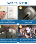 Step-by-step installation of Dryer Idler Pulley Wheel Replacement for Hotpoint and Compatible Dryers, Easy DIY Fix
