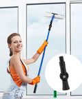 2 Pack Universal Joint Angle Adaptor For Telescoping Extension Poles, Beefy Heavy Duty Plastic, Universal Fit For High Reach Cleaning, Painting, Window Washing, And DIY Home Projects, Durable, Easy To Use. Telescoping window cleaning pole with angle adaptor
