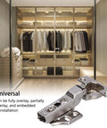 Soft Close Cabinet Hinges Kit With 2 Sets Of Concealed Overlay Hinges For Kitchen Cabinets 103 Degree Silent Spring Easy Clip
