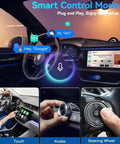 Volkswagen Tiguan 2018 2022 Compact Wireless Adapter Plug And Play With Built In Heat Dissipation For Stable Media Streaming And Snappy Auto Recognition During Daily Commutes dashboard with touch, knob, and steering wheel control