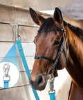 Heavy Duty Nylon Horse Cross Ties With Panic Snap And Bull Snap Built Tough Adjustable 45.2 To 78.7 Inches Durable Trailer Tie