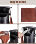 18L Coffee Knock Box For Coffee Shops, Bars And Home with removable bucket, brown towel, easy to clean features