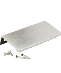 Finger Edge Pull Handle Set, 10 Pack, 3-5/32 Inch Center To Center, Brushed Stainless Steel, with wood screws