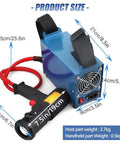 Heavy Duty 1500W Induction Bolt Removal Heater dimensions with straps and handheld part, 110V power, showcasing product size details.
