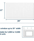 Window AC Insulation Panels With Foam Core And PVC Surface For Sun Block Universal Fit For 5000 To 12000 BTU Units Stayin Cool In Summer Stayin Cozy In Winter Fits Windows Up To 39 Inches, 39-inch panel dimensions