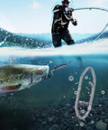 50 Pack Fishing Power Speed Clips High Strength Stainless Steel Quick Change Connectors For Lures in action underwater