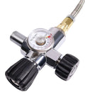 M18x1.5 DIN Valve Scuba Adapter For Paintball Fill Station With High Pressure Gauge 4500 PSI For HPA And PCP Air Tanks