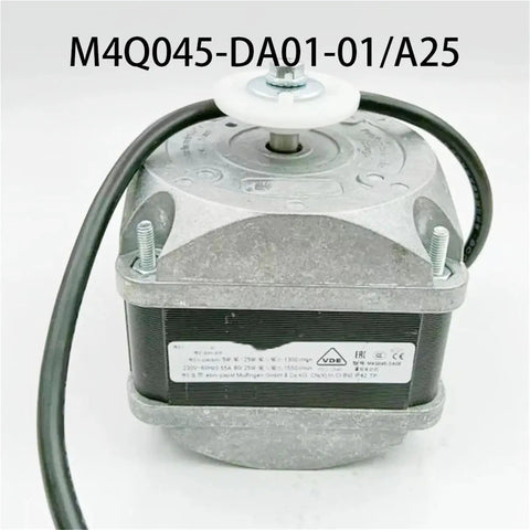 Durable Industrial Fan Motor For Heavy Duty Cooling With High Efficiency 70 18W Power Draw And Robust 105C Heat Resistance top view with cable.