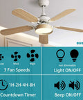 Universal Ceiling Fan Remote Control Kit Three In One Wireless Receiver For Speed, Light And Timing Beep On Off, Small Size