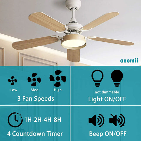 Universal Ceiling Fan Remote Control Kit Three In One Wireless Receiver For Speed, Light And Timing Beep On Off, Small Size