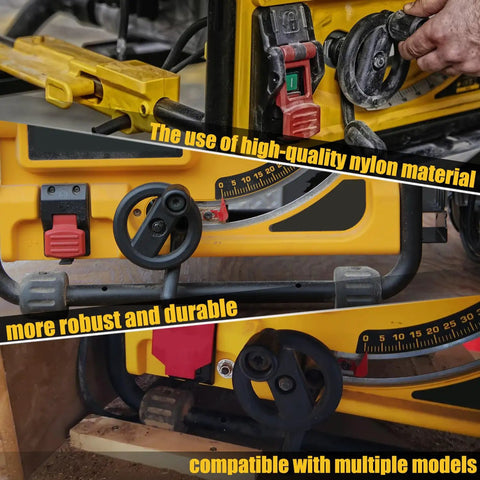 Top Shelf Replacement Table Saw Bevel Handle For Dewalt Dw745 DWE7480 Butter Smooth Tilt Angle Control Knob Nifty Miter Adjustment Lever on table saw.
