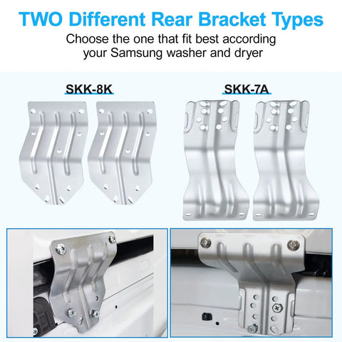 Space Saving Stacking Kit For 27 Inch Front Load Washers And Dryers Compatible With Most Units Includes SKK-8K And SKK-7A Brackets