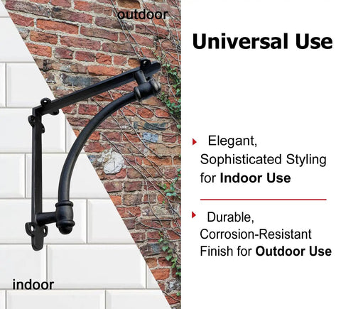 Heavy Duty Cast Iron Shelf Brackets 2 Pack Black 9.6 by 1.7 by 9.6 Inch Industrial Style Mounting Brackets Installed on Brick and Tile Wall