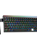 Sick Speed Wireless Gaming Keyboard With Seventy Five Percent Layout And Lightning Fast Rapid Trigger Switches Featuring Eight Thousand Hertz Polling Rate Zero Lag Response And Smooth Magnetic Axis Actions In Classic Black with RGB lighting.