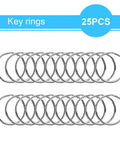 Heavy Duty Metal Lobster Claw Clasp Set With Key Rings And Clips For Crafting 50 Clasps 25 Clip Hooks 25 Key Rings