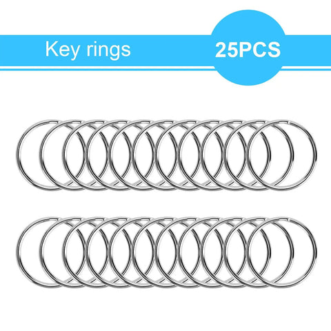Heavy Duty Metal Lobster Claw Clasp Set With Key Rings And Clips For Crafting 50 Clasps 25 Clip Hooks 25 Key Rings