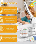 Pre Assembled Button Maker Machine With Free 58mm Discs No Sweat Setup Straight Out The Box Diy Badge Press Kit showcasing light design and easy use by child.