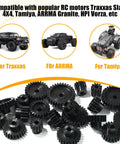 20T 5mm Bore Hardened Steel Motor Pinion Gear 3 Pack For 1/8 And 1/10 RC Crawlers Monster Trucks Short Course Trucks And Boats