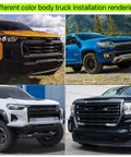 Red Tow Hook Cover for 2015-2026 Chevy Colorado Trail Boss and 2015-2022 GMC Canyon Hitch Cover on multiple trucks