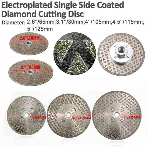 Grinding Wheel Cutting Disc for Porcelain Tile Granite Marble Diamond Coated Wet Or Dry Cutting High Efficiency Display