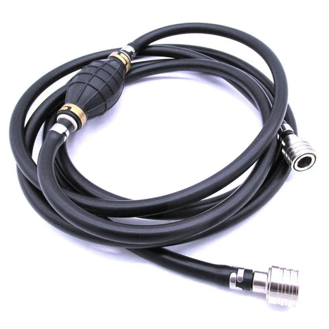 Outboard Engine Fuel Hose Assembly Kit With 10 Ft Length, 13 Mm Tank Side ID And 11 Mm Engine Side ID, Includes Female Fuel Connectors, Clip, Squeeze Pump, And Couplers For DT DF 8HP Through 65HP Outboard Motors