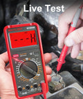 Pro Grade True RMS Digital Multimeter Tester 750V-1000V Range in use for live test on automotive electronics
