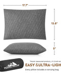 Travel Camping Pillow With Shredded Memory Foam, Compressible And Medium Firm, breathable cover, compact size with bag
