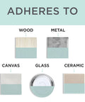 Serenity Blue Chalked All In One Furniture Paint With Ultra Matte Finish for DIYers adhering to wood, metal, canvas, glass, ceramic.