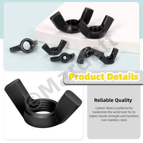 Tough As Nails Carbon Steel Metric Wing Nuts Assortment Kit including various sizes for DIY projects and repairs.