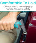 Car Handle Assist For Elderly And Disabled Scratch Proof Auto Grab Bar Cane Support Aid inserted into car latch