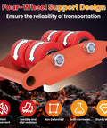 Powerful Heavy Duty Machine Skates With 360 Degree Swivel Action Load Up To Eight Tons Per Pack for reliable transport with four-wheel design.
