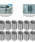 100 Pack M6 X 1 Thread Repair Inserts Stainless Steel Metric Thread Sleeves For Damaged Holes Available In 9mm 12mm And 18mm Lengths