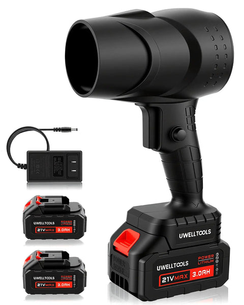 Beast Cordless Leaf Blower With 350000 RPM Turbo Motor And Lightweight Handheld Design Includes Two 3.0Ah Batteries And Fast Charger