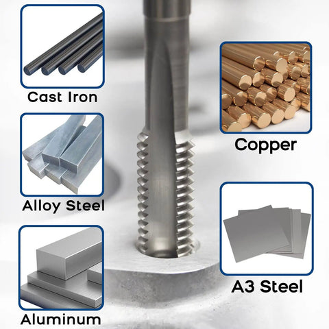 8 32 UNC Tap And Die Set Right Hand Machine Thread Tap And Round Die High Speed Steel 6542 M2 Straight Fluted for metals