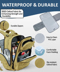 Military Style Diaper Backpack With Large Changing Pad And Insulated Compartments For Active Dads On The Go With Dad Gear