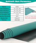 Antistatic Mat For Computer Repair And PC Building, ESD Safe Desk Pad For Electronics Lab, Oil And Grease Resistant PVC Roll