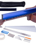 All In One Fret Leveling Kit With 18 Inch Beam Notched Ruler Sandpaper 120 1000 Grit Fret Rocker Crowning File And Guitar Setup Tools