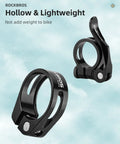 Hollow lightweight design of Bike Seat Post Clamp 31.8/34.9mm Aluminum Quick Release for 27.2-28.6mm Mountain Road Seat Posts.