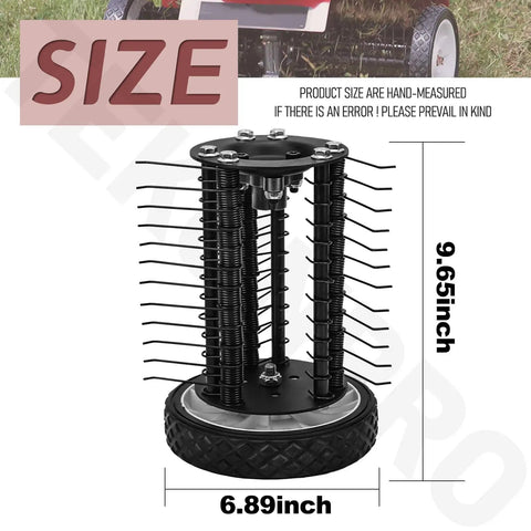 High Efficiency Dethatcher Attachment Kit For Lawn Cultivators That Quickly Removes Thatch And Weeds, size details shown